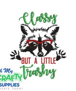 Classy Raccoon Embroidery Design