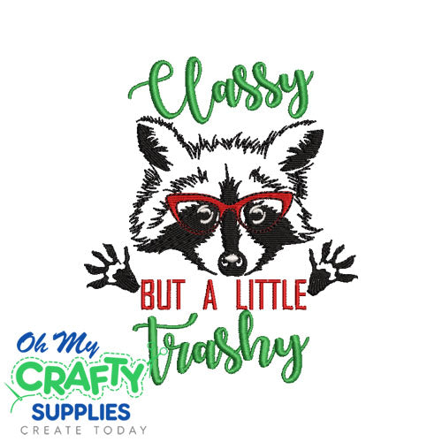 Classy Raccoon Embroidery Design