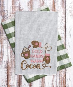 Cold Hands, Warm Cocoa Embroidery Design