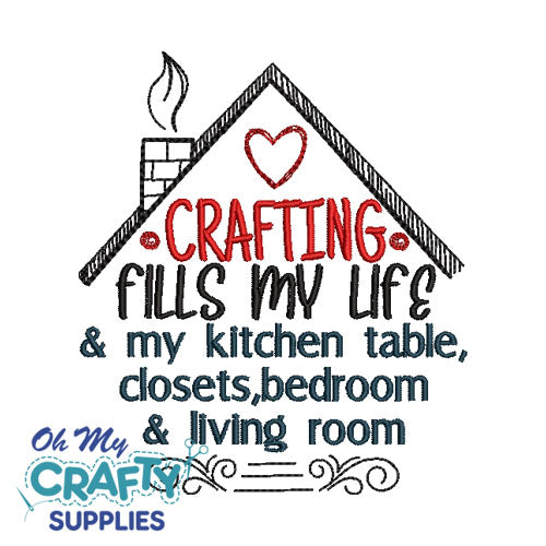 Crafting Fills my life Embroidery Design