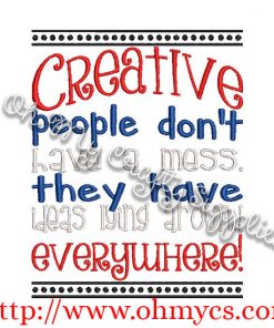 Creative People Embroidery Design