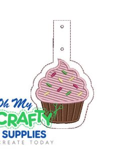 Cupcake Key Fob Embroidery Design (KFC)