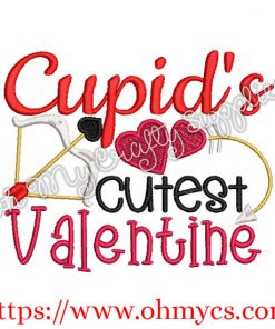 Cupid's Cutest Valentine Embroidery Design
