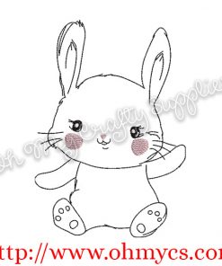 Cute Baby Bunny Embroidery Design