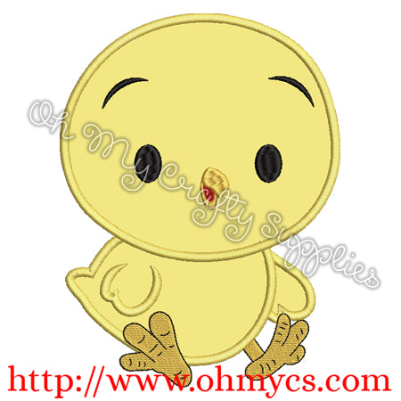 Cutie Baby Chicken Applique