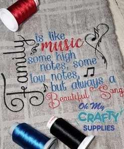 Family Song 81821 Embroidery Design