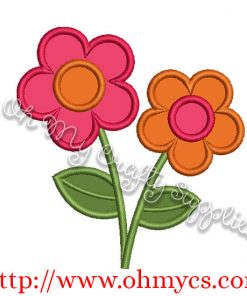 Double Flower Applique Design