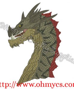 Dragon Head Embroidery Design
