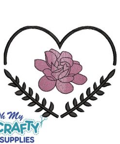 Floral Heart 42822 Embroidery Design