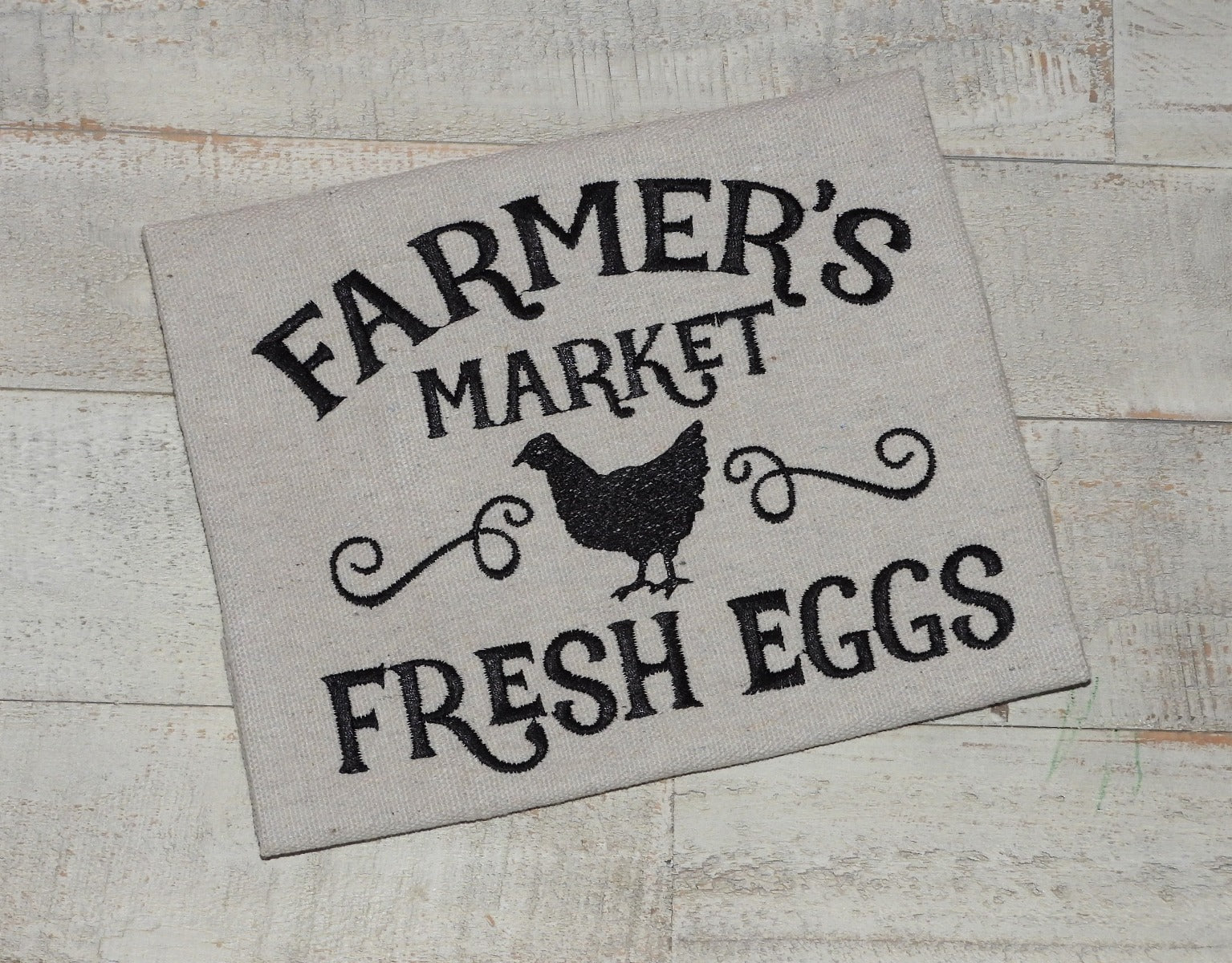Farmer's Market Fresh Eggs Embroidery Design