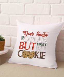 Dear Santa But First a Cookie Embroidery Design