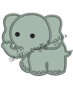 Elephant Applique Embroidery Design