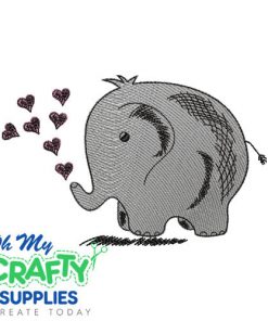 Elephant Sketch 1230 Embroidery Design