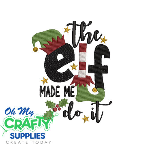 Elf made me 1111 Embroidery Design