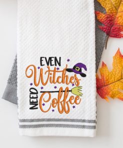 Even Witches Need Coffee Embroidery Design