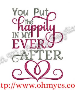 Happily Ever After Embroidery Design