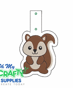 Squirrel Key Fob Embroidery Design (KFC)