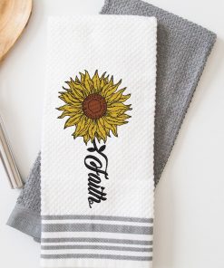 Faith Sunflower Embroidery Design
