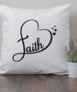 Faith Heart Embroidery Design