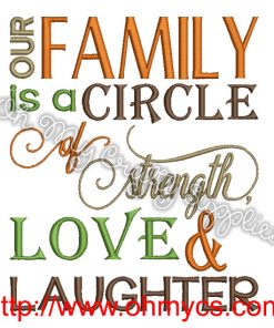 Family Circle Embroidery Design