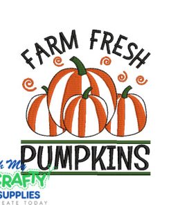 Farm Fresh Pumpkin Embroidery Design
