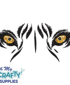 Tiger Eyes Embroidery Design