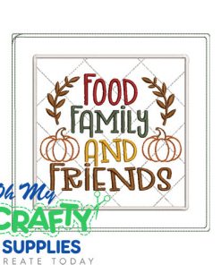 Food Family Friends Potholder Embroidery Design (AB)