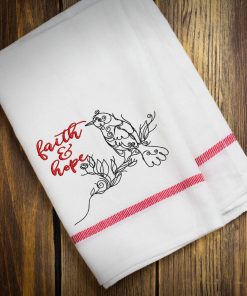 Faith & Hope Line Art Bird Embroidery Design