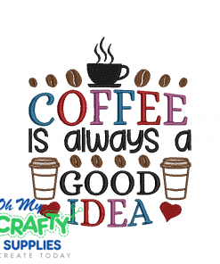 Coffee Idea Embroidery Design