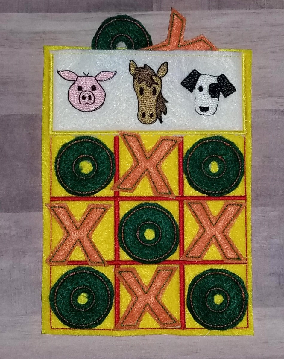 ITH Tic Tac Toe Embroidery Design