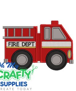 Fire Truck Applique Embroidery Design