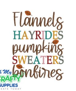 Flannel Hayrides 826 Embroidery Design