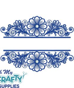 Floral Banner 1217 Embroidery Design