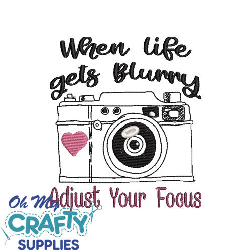 Adjust your focus Embroidery Design