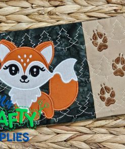 Fox Mug Rug Embroidery Design (REV)