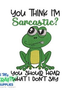 Sarcastic Frog 523 Embroidery Design