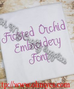 Frosted Orchid Embroidery Font (BX Included)