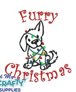 Furry Christmas Embroidery Design