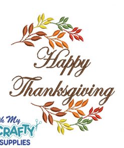 Happy Thanksgiving 115 Embroidery Design