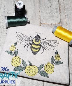 Floral Bee 81621 Embroidery Design