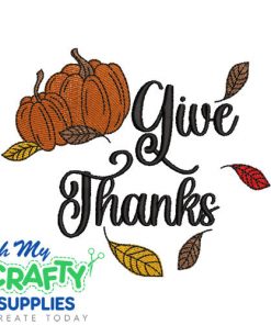 Give Thanks 915 Embroidery Design