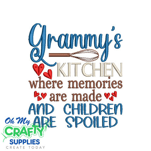 Grammy's Kitchen Embroidery Design