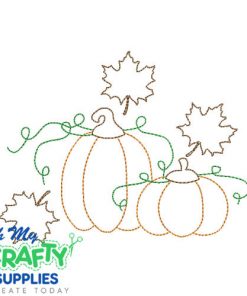 Hand Drawn Pumpkins Embroidery Design