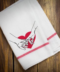 Happy Couple Hands Embroidery Design