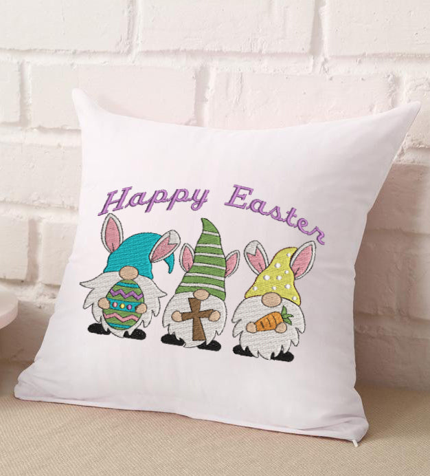 Happy Easter Gnomes Embroidery Design