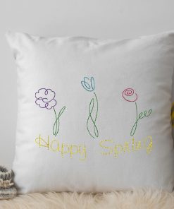 Happy Spring Drawing Embroidery Design
