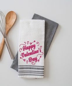 Happy V-Day Swirls Embroidery Design