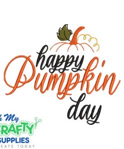 Happy Pumpkin Day 84 Embroidery Design