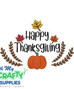 Happy Thanksgiving 10923 Embroidery Design