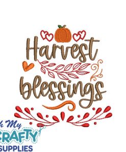 Harvest Blessings 718 Embroidery Design